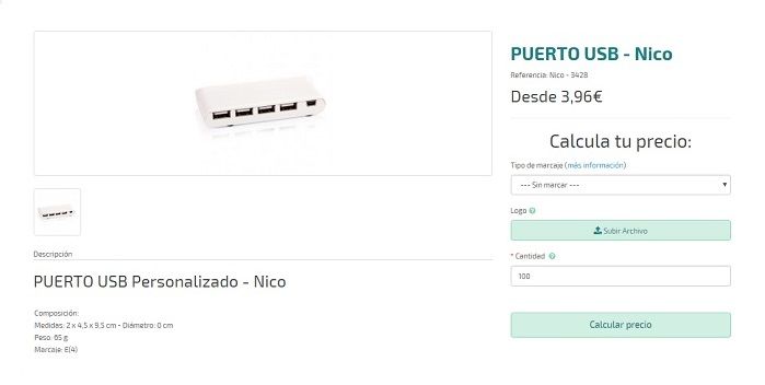 puertos usb modelo nico